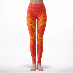 burnt orange workout leggings