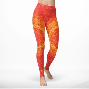 burnt orange workout leggings