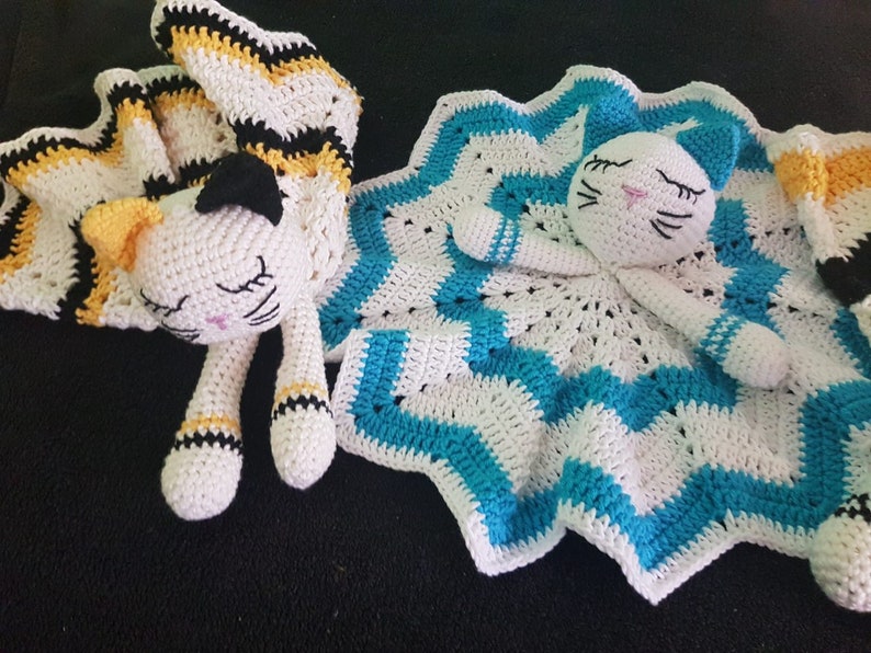 PATTERN kitty security blanket / cat lovey / crocheted baby Etsy