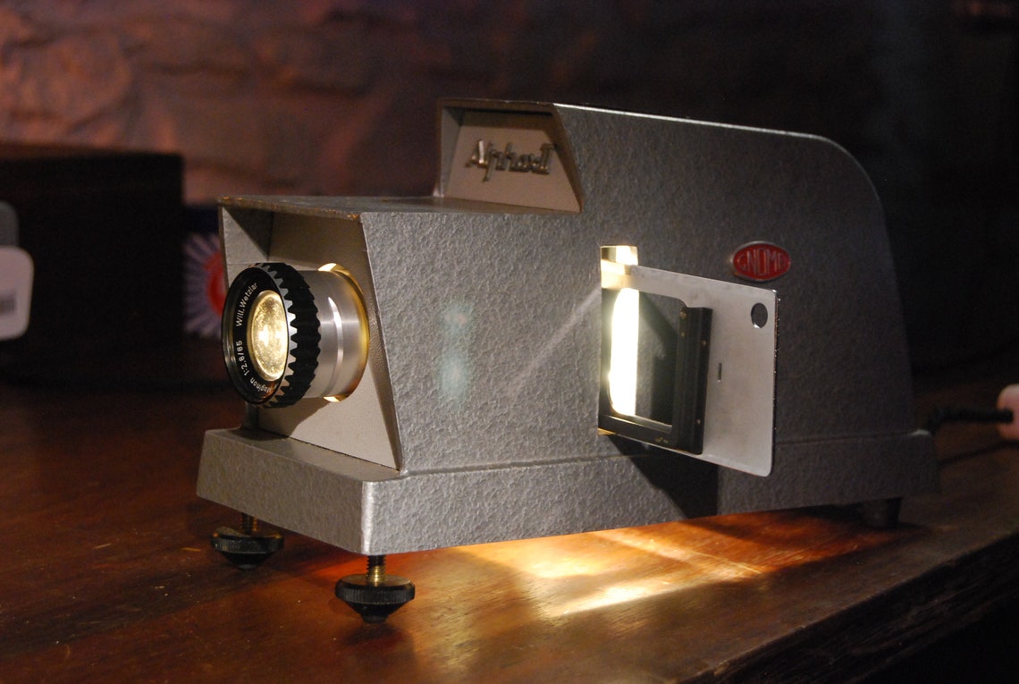 1960s retro vintage Gnome Alphax II slide projector. Etsy