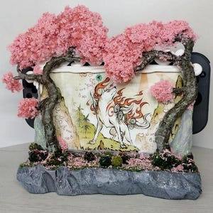 Station d'accueil artisanale pour Nintendo Switch 2, thème Okami v2