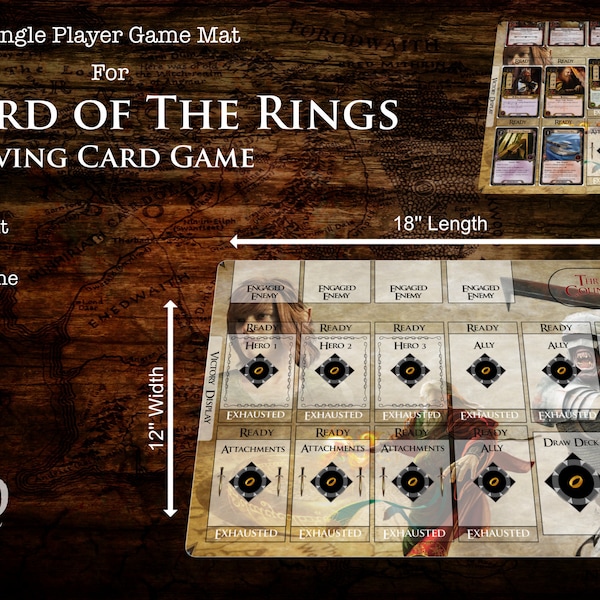 Lord of the Rings LCG compatible player dashboard mat