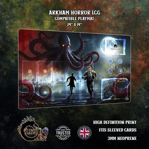 Tapis de jeu compatible Arkham Horror LCG,
