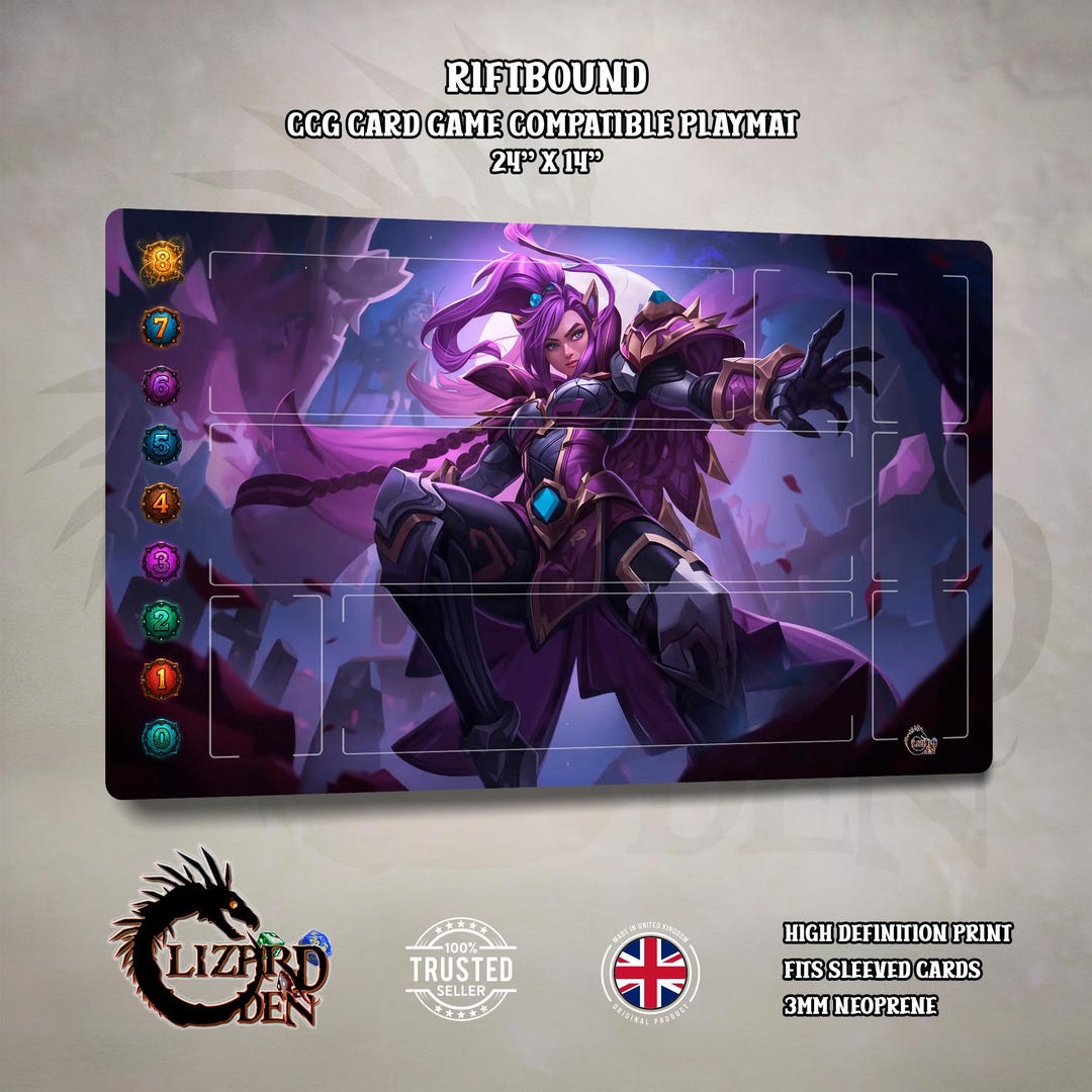 Riftbound Custom Playmat - 24x14 Neoprene Mat - CCG/TCG Card Game Mat ...