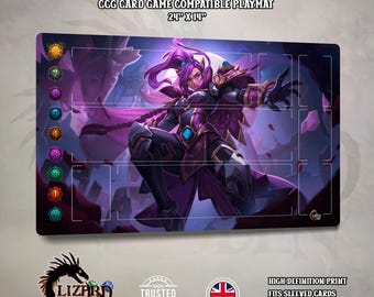 Riftbound Custom Playmat - 24x14 Neoprene Mat - CCG/TCG Card Game Mat - Fantasy Gaming Accessories