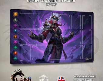 Riftbound Custom Playmat - 24x14 Neoprene Mat - CCG/TCG Card Game Mat - Fantasy Gaming Accessories