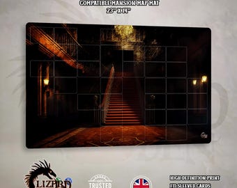 Mapa de la mansión del juego de mesa Resident Evil - Tapete de neopreno - Tapete de juego