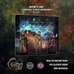 Aeon’s End custom made compatible player dashboard mat
