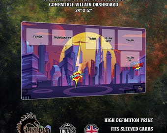 Sentinels of the multiverse villain compatible game mat