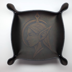 Elven Profile Neoprene Dice Tray – Fantasy RPG Rolling Tray