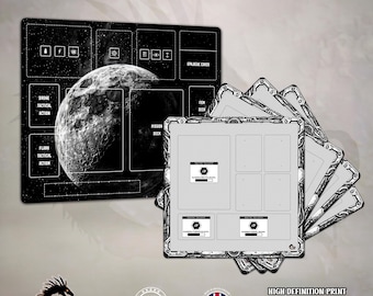 Escape The Dark Sector Compatible Playmat Set - Mission & Crew Mats - Neoprene Game Mat