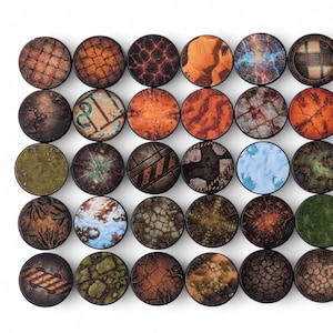 Sceniska akrylminiatyrbaser – 25 mm / 32 mm / 40 mm – Wargaming Mini Bases