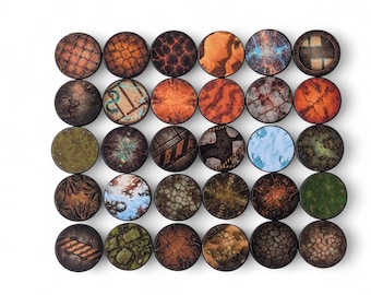 Scenic Acrylic Miniature Bases – 25mm / 32mm / 40mm – Wargaming Mini Bases