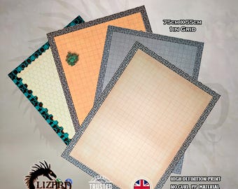 Dry Erase RPG Battle Mat – Reusable 1-Inch Grid Dungeon Map