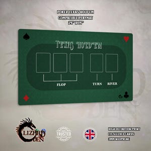 Poker Texas Hold'em-speelmat - neopreenmat
