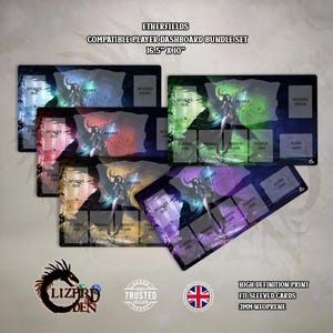 Juego de alfombrillas para el panel de control del jugador compatibles con Etherfields - Alfombrillas de juego de neopreno