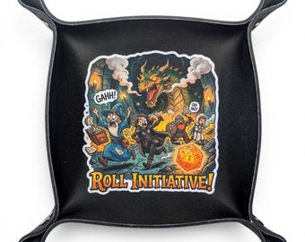 Roll Initiative Dice Tray - Neoprene DND RPG Gaming Surface (Foldable)