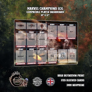 Tapete de jogo compatível com Marvel Champions LCG