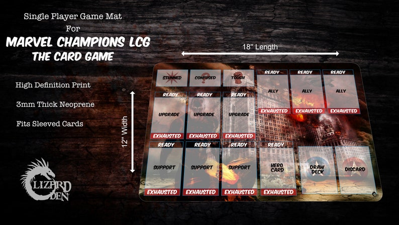 Marvel-Champions-LCG-kompatible Spielmatte Bild 1
