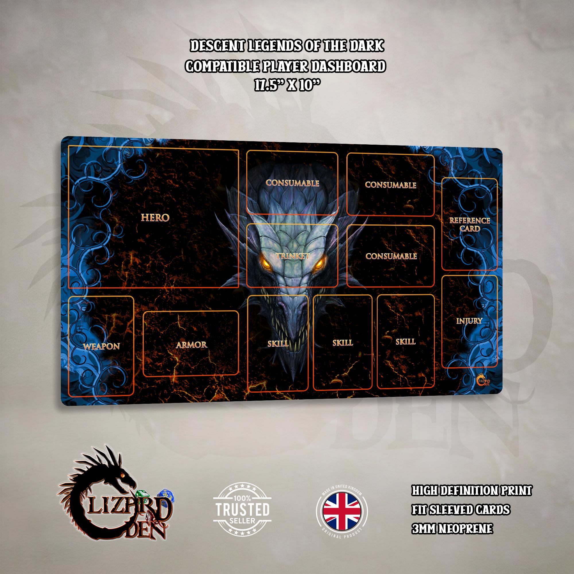 Feldherr Confezione da 4 Pezzi Hero Dashboard Compatibile con Descent: Leggende dell'oscurità