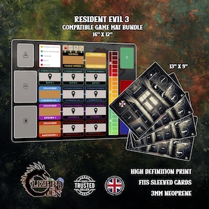 Resident Evil 3 board game compatible game mat set