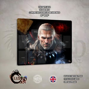 Tapete de juego compatible con The Witcher Old World - Tapete de neopreno - Tablero