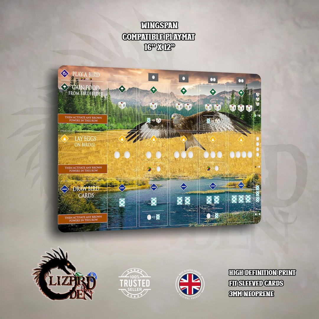 Wingspan Compatible Playmat - Player Dashboard - Custom Game Mat - Etsy