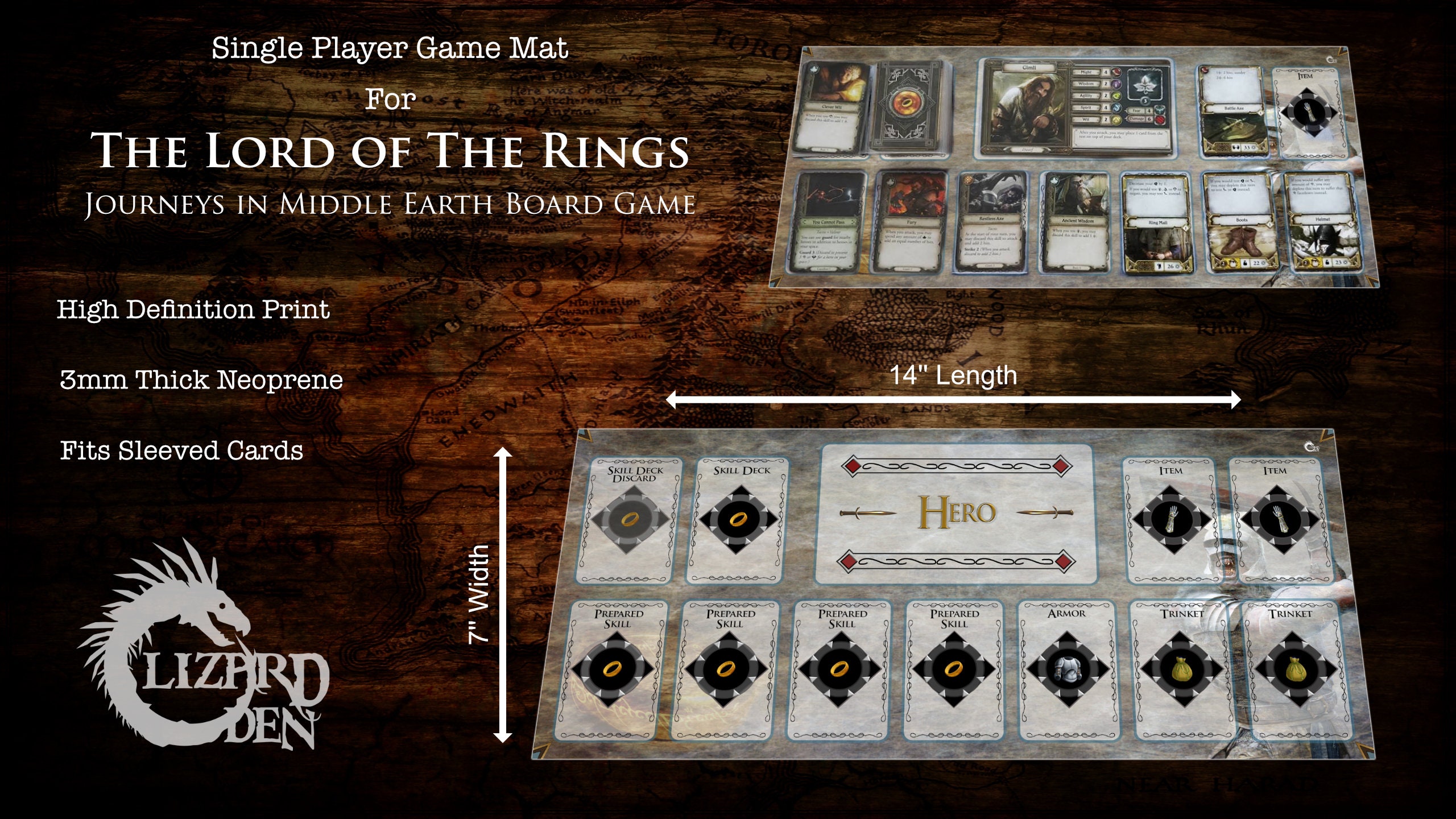 Games Modern Manufacture The Lord Of The Rings Journeys In Middle Earth Playmat New Toys & Games
