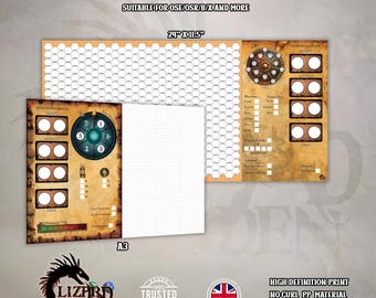 Overland & Dungeon Dry Erase Mats - Hexcrawl - RPG - TTRPG