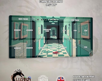 Tapete de juego compatible con Lobotomy 2 Man Hunt - Tapete de neopreno - Tablero