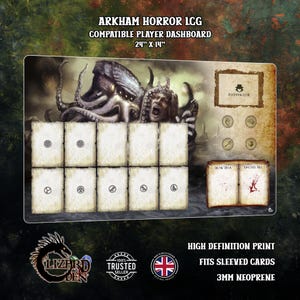 Tapete de painel do jogador compatível com Arkham Horror LCG