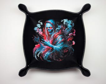 Undead Sorcerer Neoprene Dice Tray – Fantasy RPG Rolling Mat