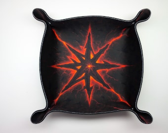 Chaos Star Dice Tray – Neoprene Rolling Mat for RPG