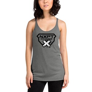 NXPT Black Badge with Orange Team X Two Sided Women's Racerback Tank image 1