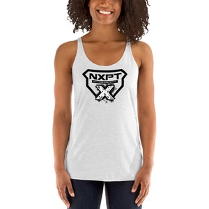 NXPT Black Badge with Green Team X Two Sided Women's Racerback Tank image 4