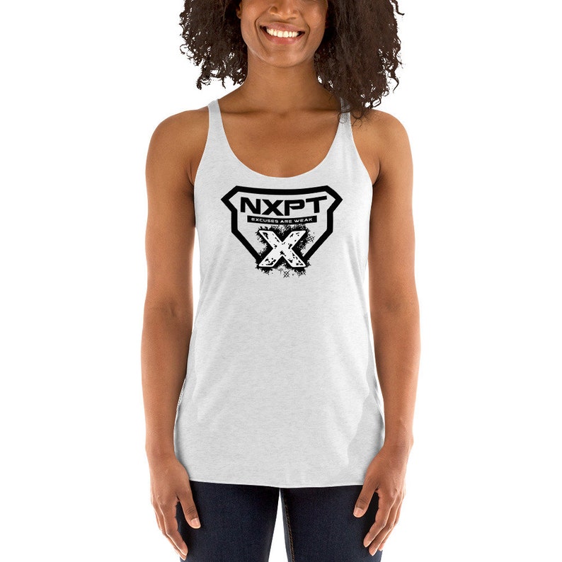 NXPT Black Badge with Green Team X Two Sided Women's Racerback Tank image 4