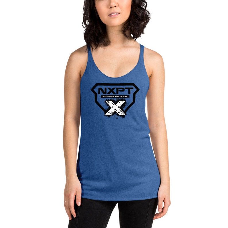 NXPT Black Badge with Orange Team X Two Sided Women's Racerback Tank image 6