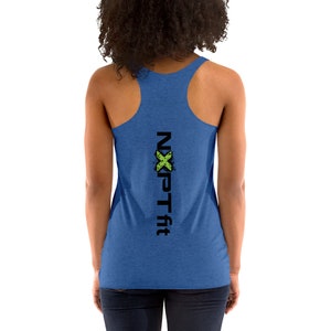 NXPT Black Badge with Green Team X Two Sided Women's Racerback Tank image 8