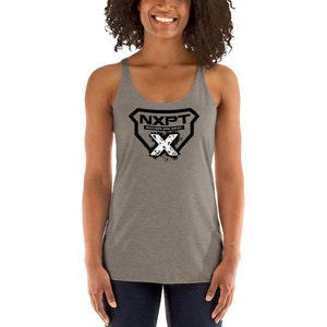 NXPT Black Badge with Green Team X Two Sided Women's Racerback Tank image 5