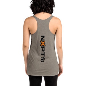 NXPT Black Badge with Orange Team X Two Sided Women's Racerback Tank image 5