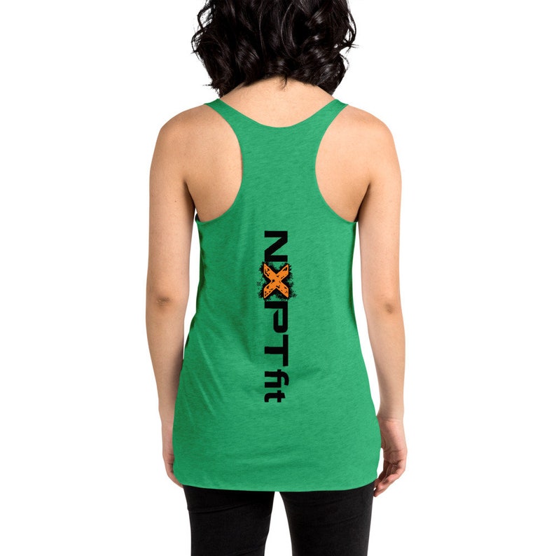 NXPT Black Badge with Orange Team X Two Sided Women's Racerback Tank image 9