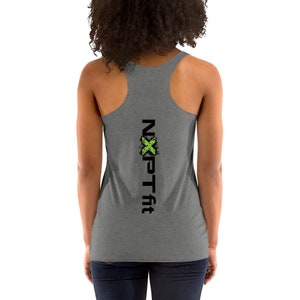 NXPT Black Badge with Green Team X Two Sided Women's Racerback Tank image 2