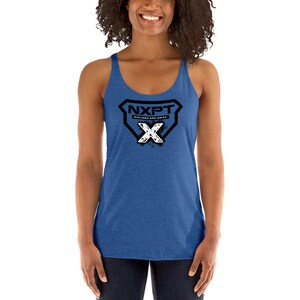 NXPT Black Badge with Green Team X Two Sided Women's Racerback Tank image 7