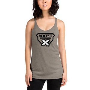 NXPT Black Badge with Orange Team X Two Sided Women's Racerback Tank image 4