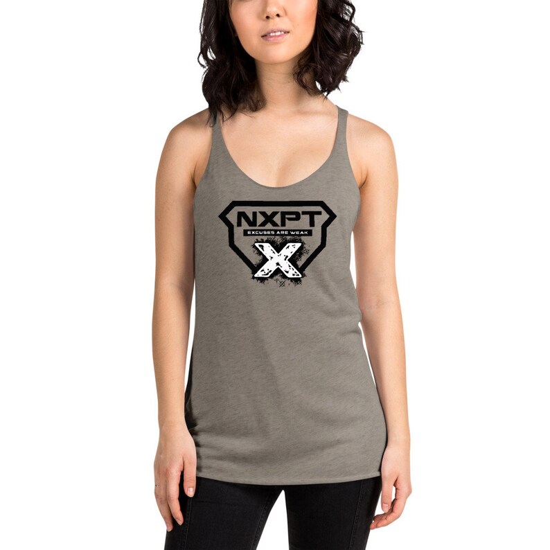 NXPT Black Badge with Orange Team X Two Sided Women's Racerback Tank image 4