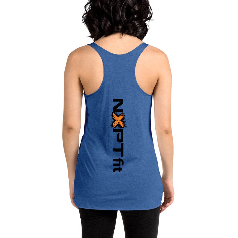 NXPT Black Badge with Orange Team X Two Sided Women's Racerback Tank image 7