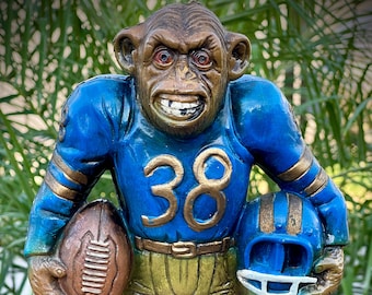 Vintage Football Monkey Planter