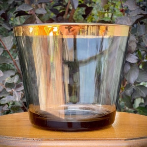 Vintage Petite Smoked Glass Ice Bucket