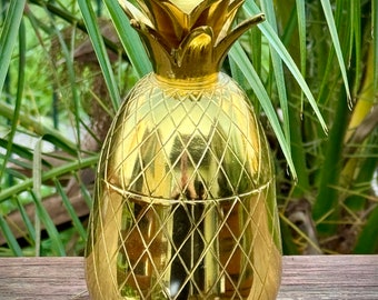 Vintage Golden Pineapple Cocktail Shaker/Tumbler