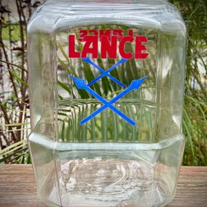 1930’s Lance Countertop Cracker Display Jar without Lid